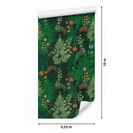 Tapeta KWIATY Paproć Liście Natura