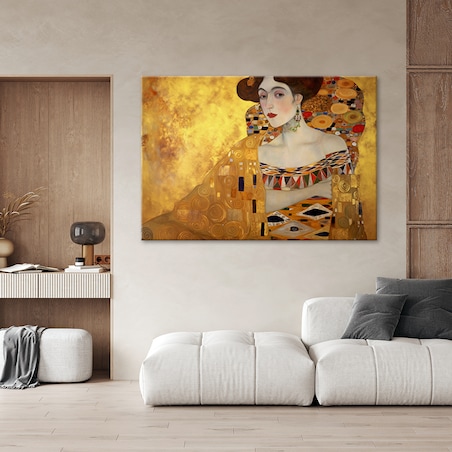 Obraz na płótnie, Złoty portret kobiety - G. Klimt