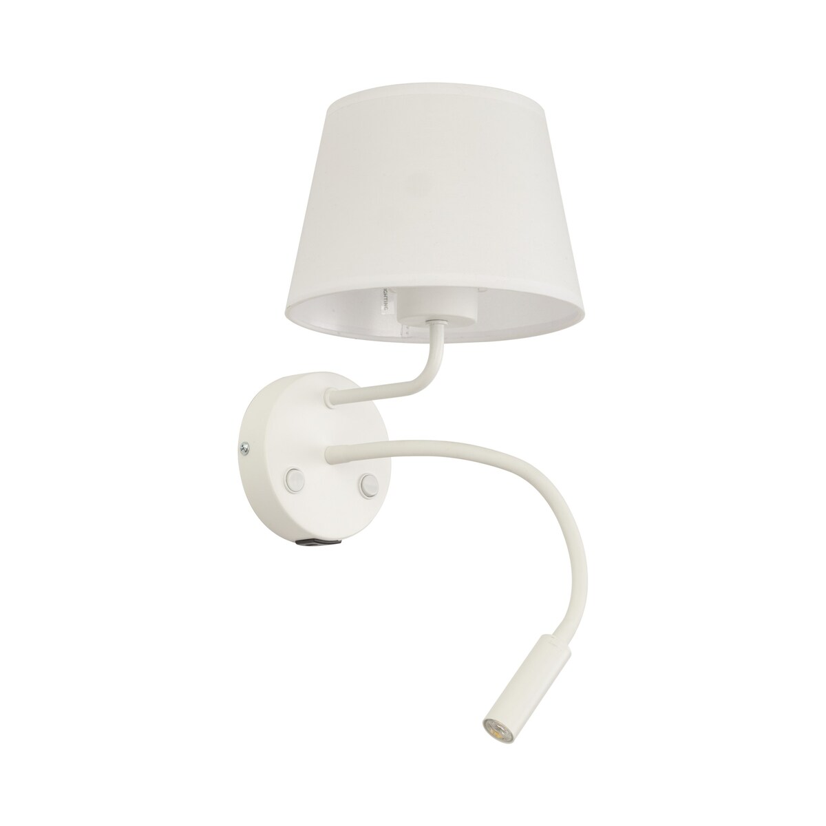 Kinkiet do czytania z USB MAJA WHITE TK Lighting biały, ruchome światło E27/G9 do sypialni i biura