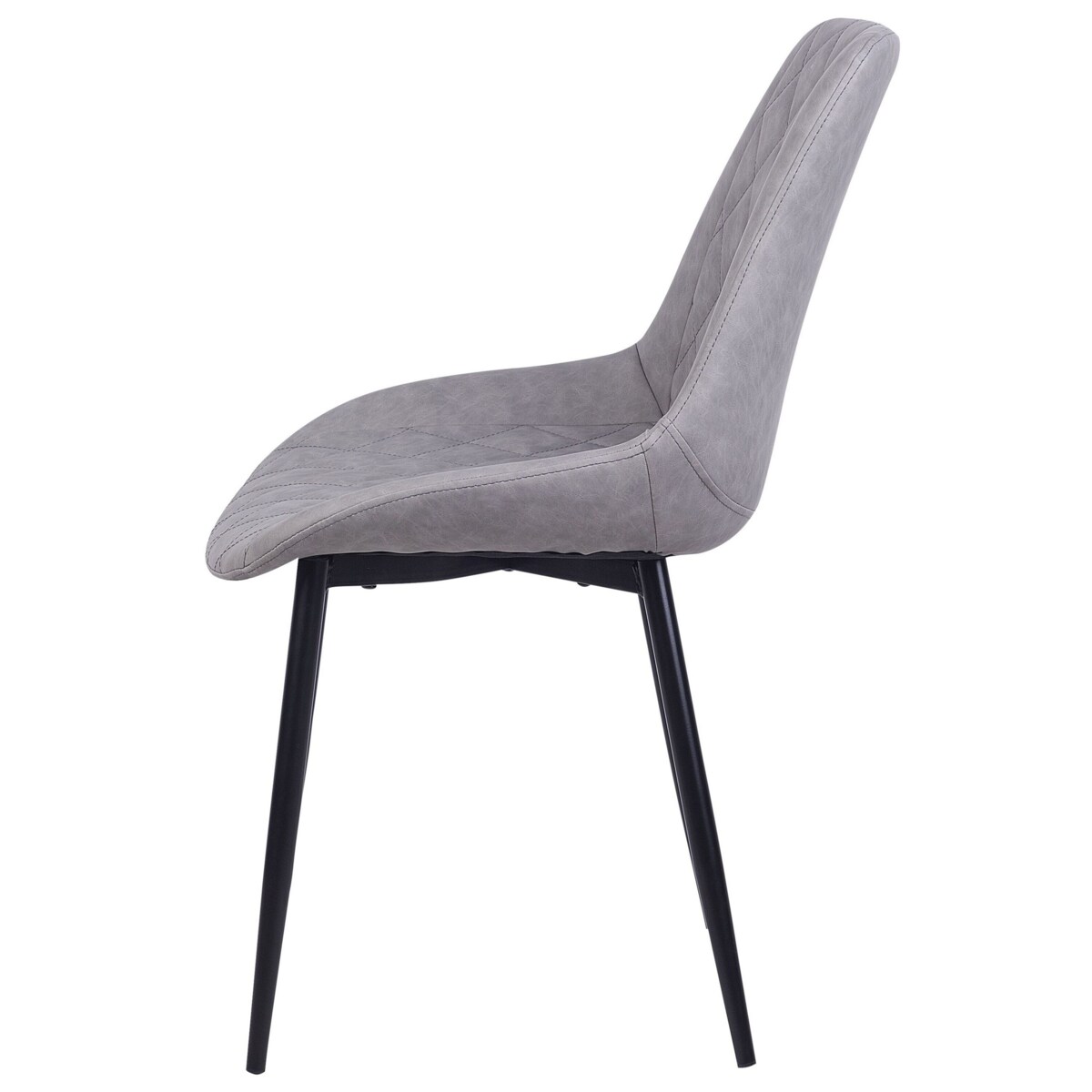 Zestaw 2 krzeseł do jadalni ekoskóra szary MARIBEL