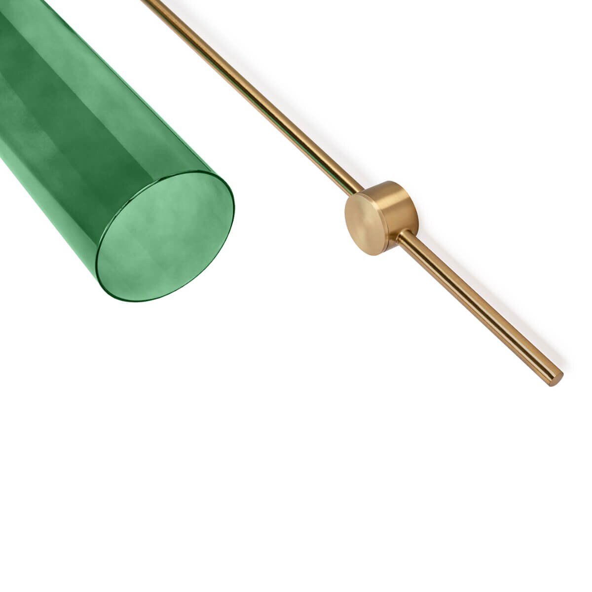 Sypialniana lampa ścienna Slack MSE010100342 Moosee szklana tuba zielona złota