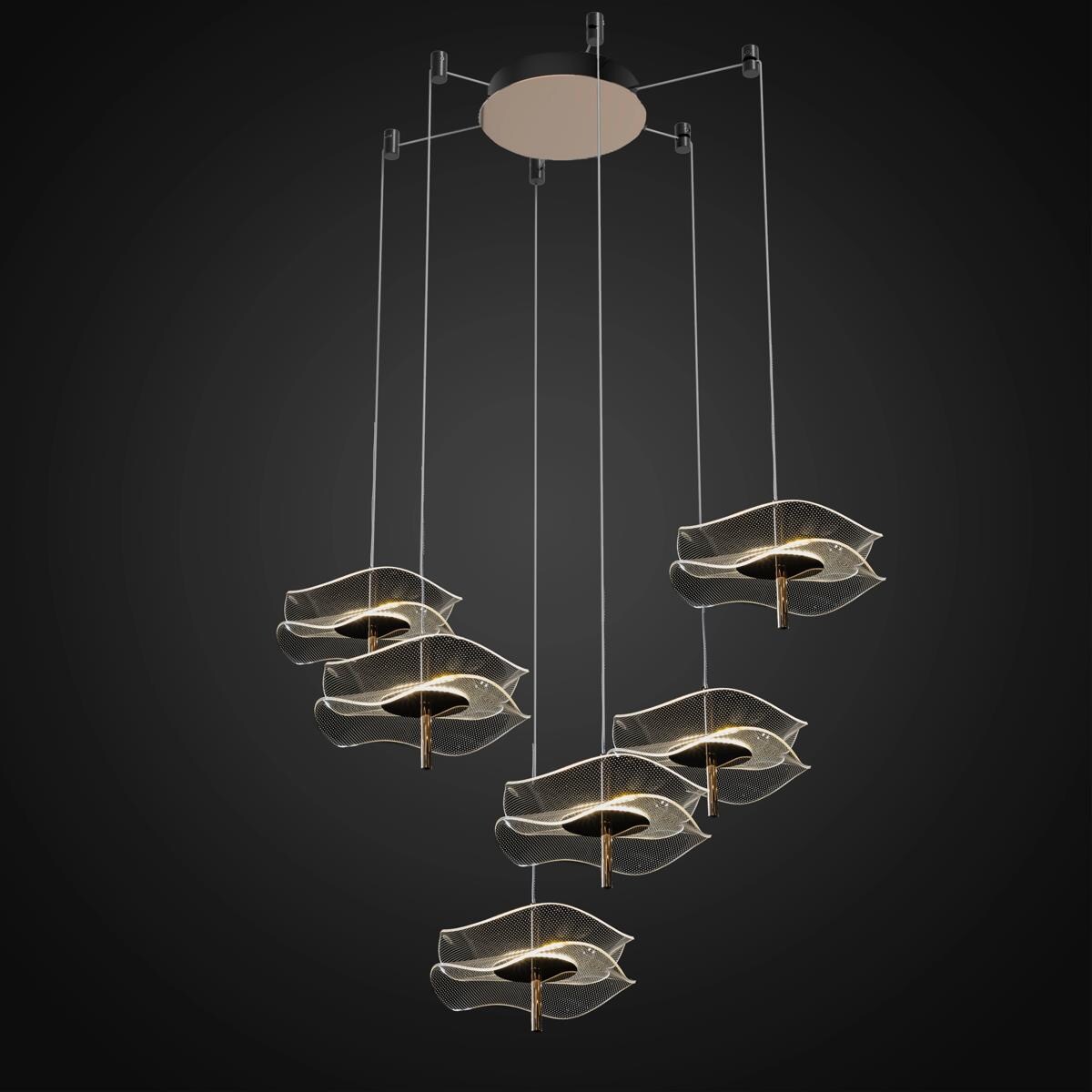 Żyrandol Mariposa złota