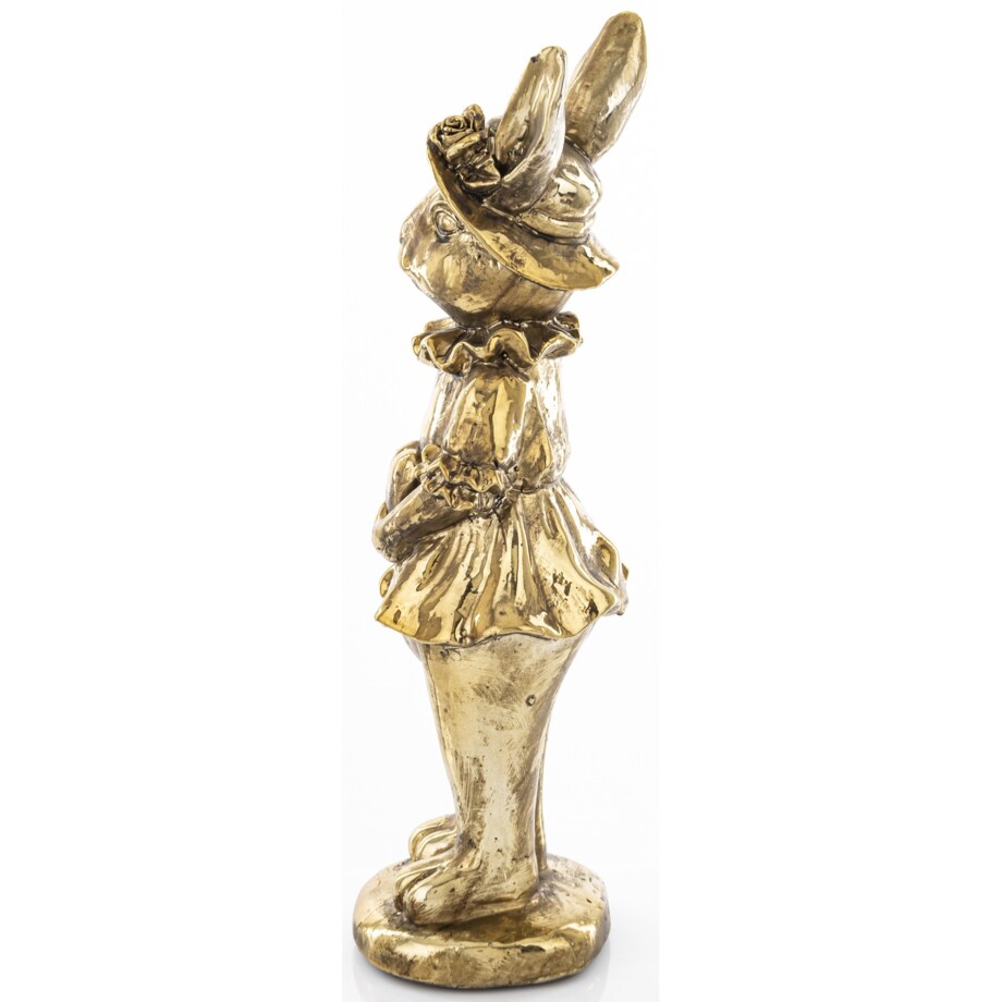 Dekoracja - króliczka 37,5x14x12,5 cm MALJUNA-3 złota