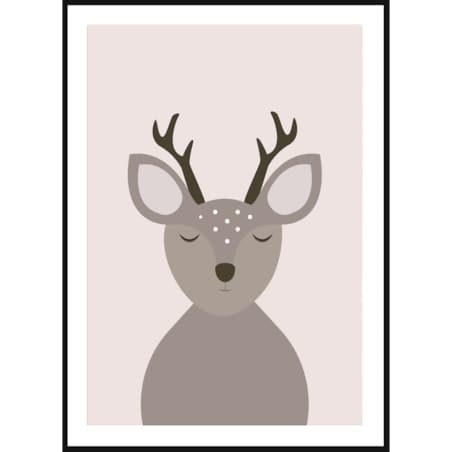 Poster Story, Plakat, Obraz - Śpiący Jelonek, wymiary 70 x 100 cm