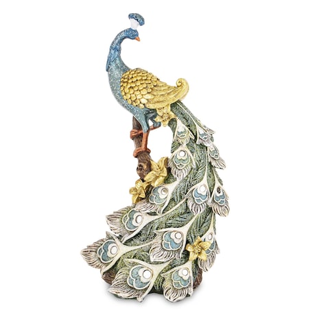 Dekoracja - Paw 20x31x115 cm PAVO-2 złoty