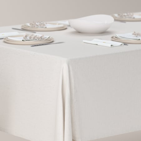 Obrus prostokątny 100 x 100 cm beżowy melanż