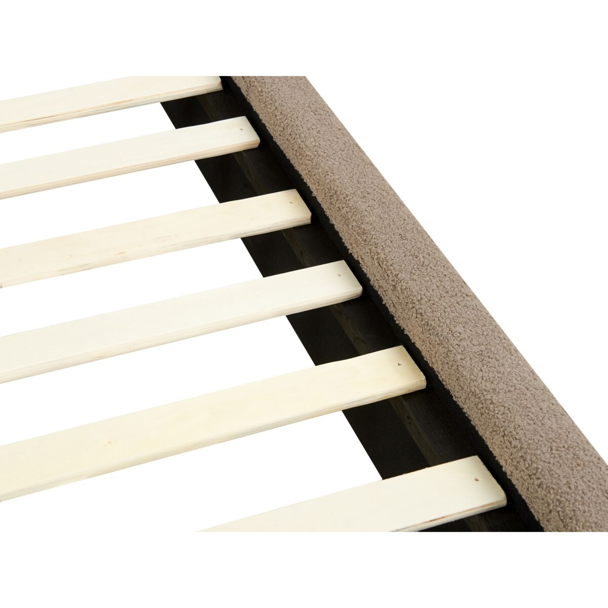 Łóżko Boucle VINAY 160 x 200 cm Beżowoszary