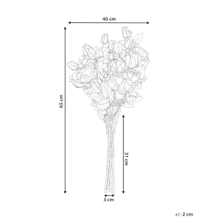 Bukiet sztucznych kwiatów BOIRO 65 cm Czerwony