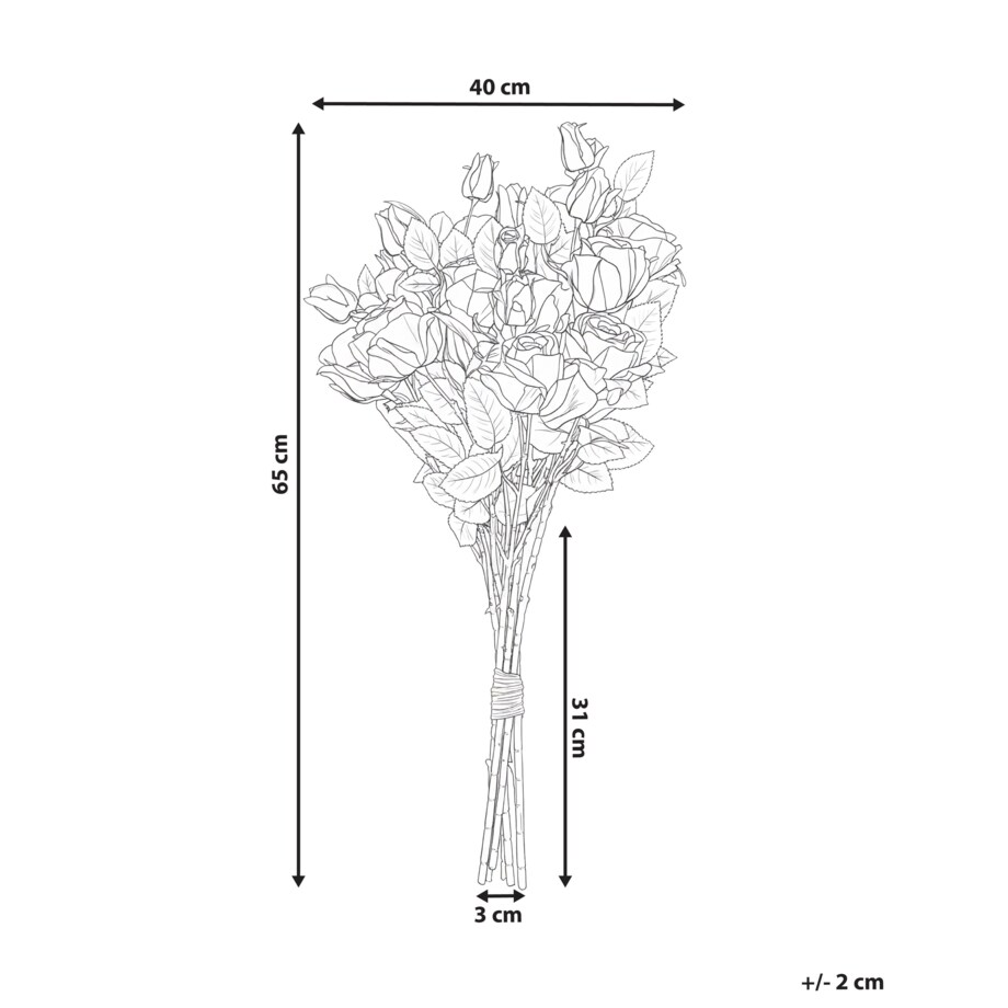 Bukiet sztucznych kwiatów BOIRO 65 cm Czerwony