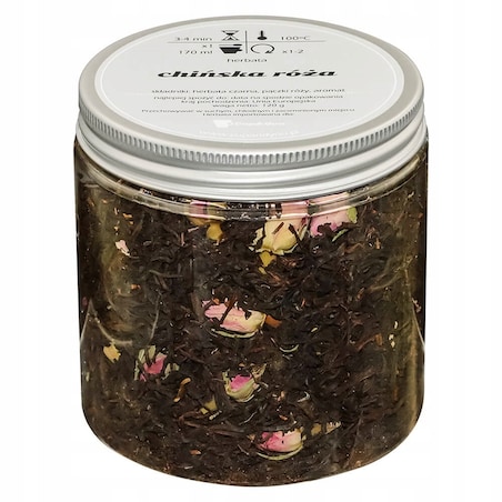 Herbata czarna sypana CHIŃSKA RÓŻA o smaku różanym PREMIUM Cup&You - herbata liściasta sypana mieszanka napar susz - gotowa na prezent upominek