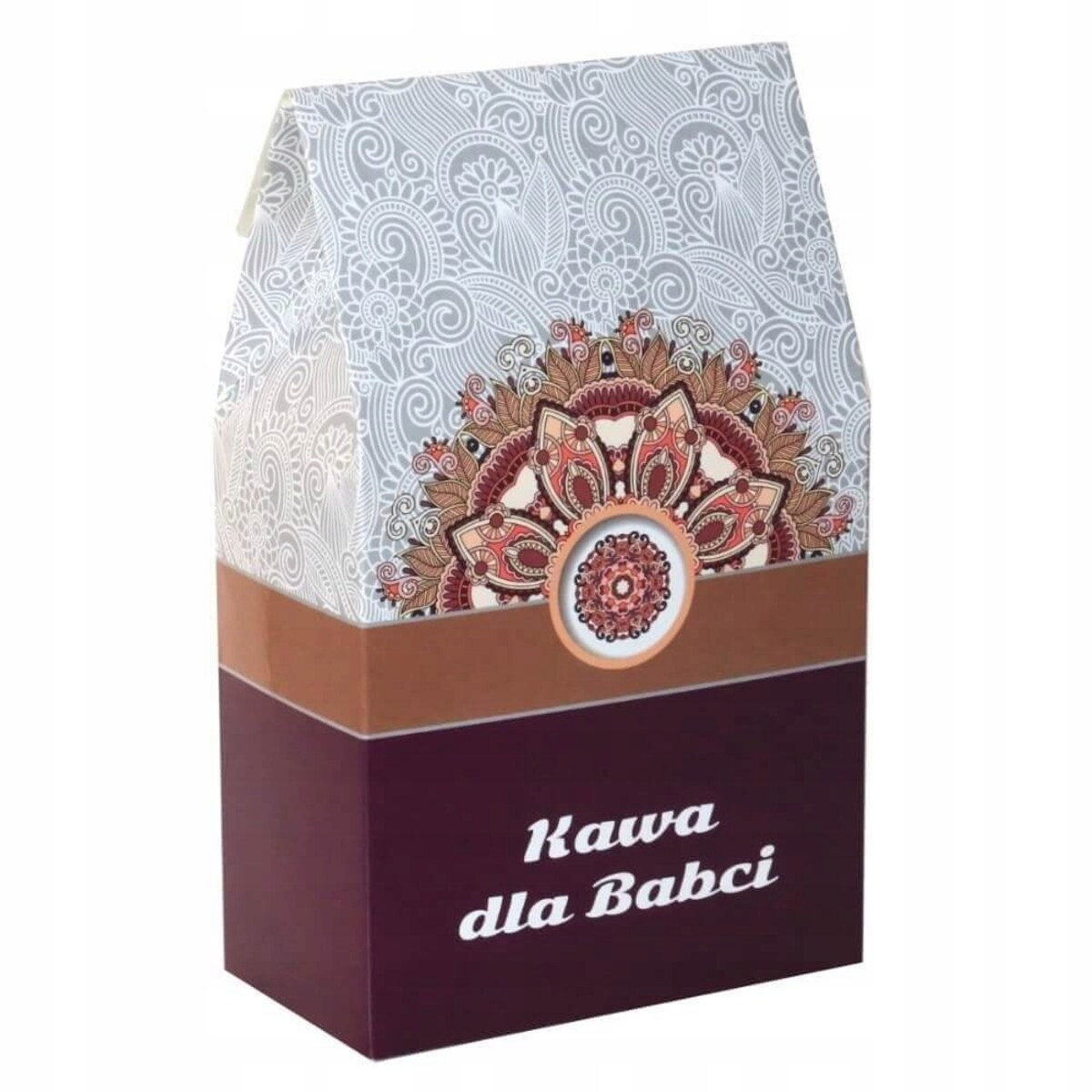 Klasyczny Duży kawowy ZESTAW BOX z czekoladowym sercem DLA BABCI PREZENT