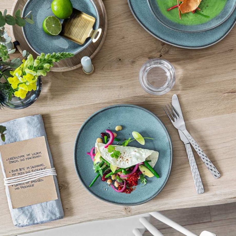 Miska płaska Lave glace turkusowa Like, 28 x 27 x 4.3 cm, Villeroy & Boch