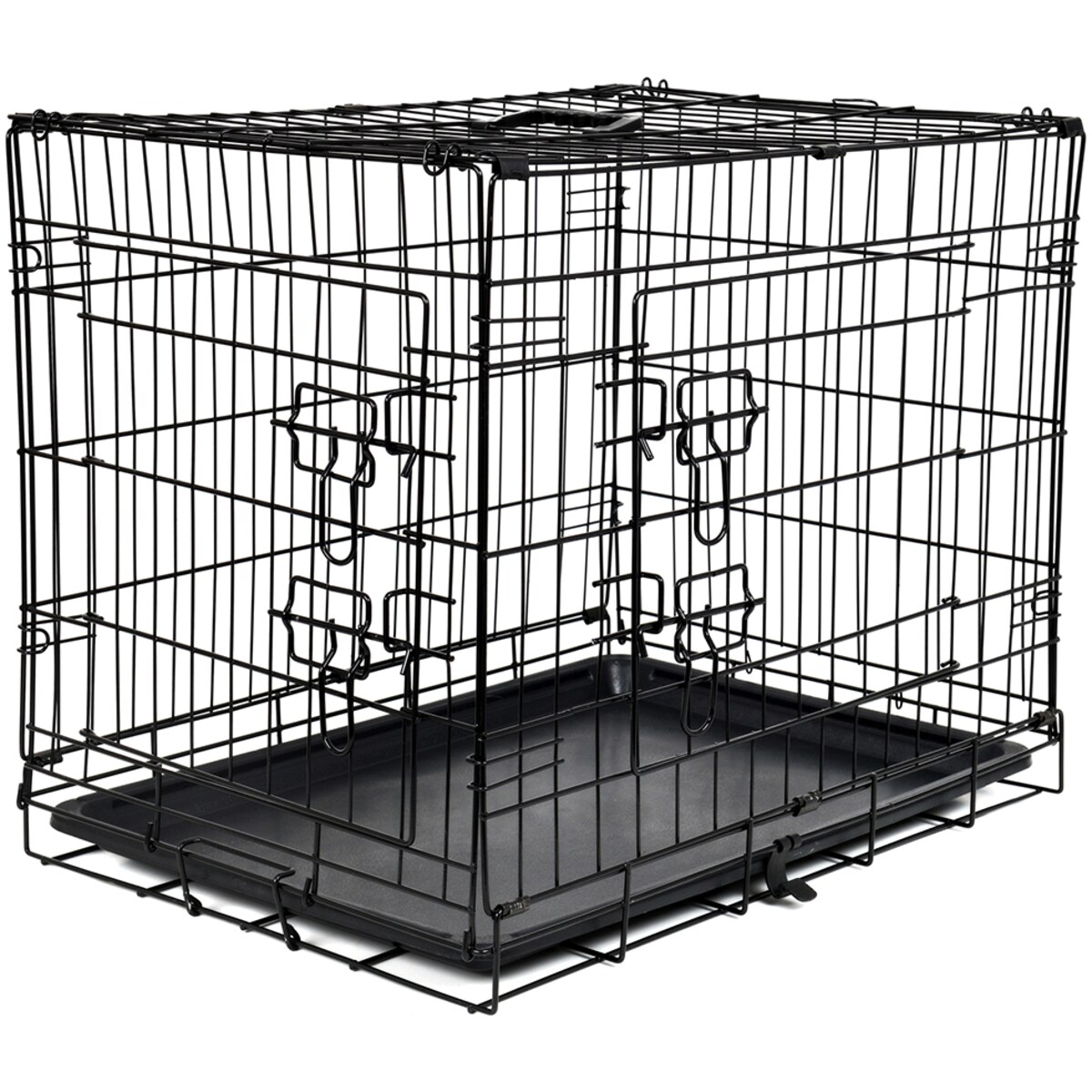 Klatka kennelowa dla zwierząt FUNFIT HOME&OFFICE transporter kojec 44x63x50cm czarna M/L