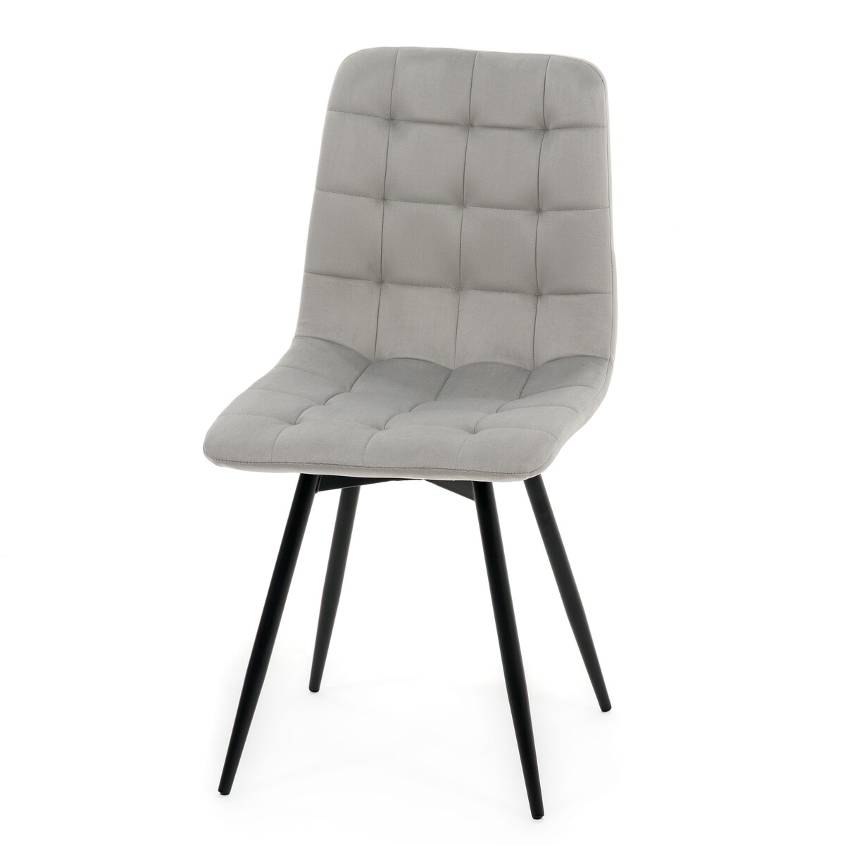 Krzesło tapicerowane obrotowe do salonu ARCO jasnoszary welur