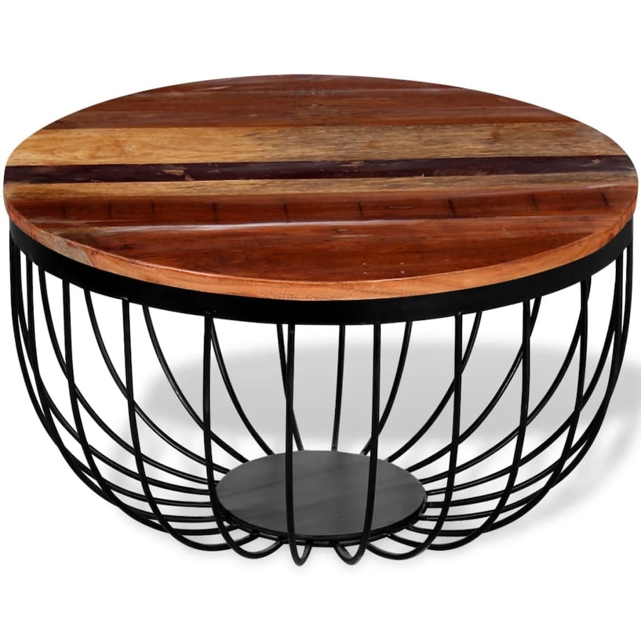 vidaXL Stolik kawowy, lite drewno odzyskane