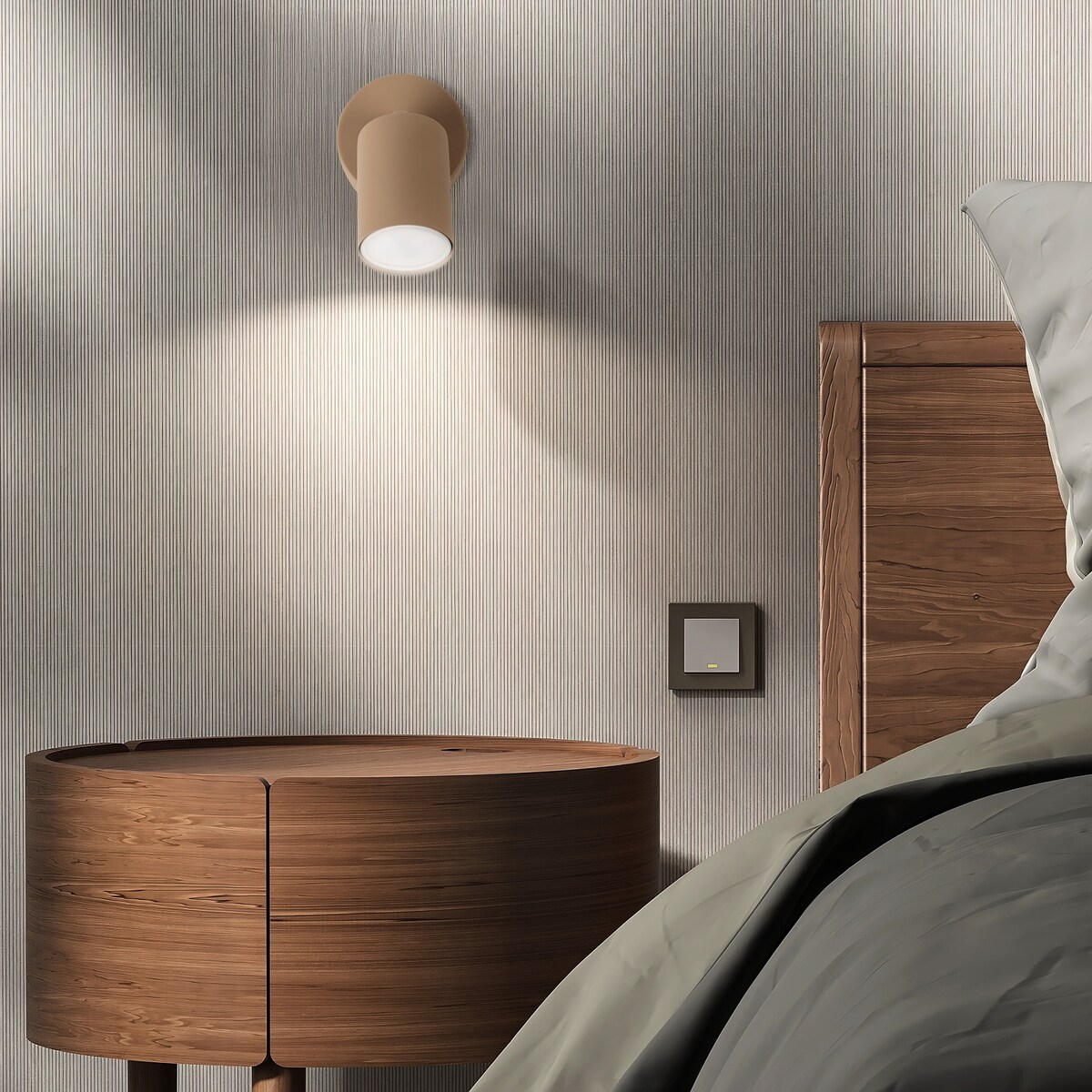 Lampa spot TK Lighting NEX SABIA 11366 beżowa regulowana GU10 sufitowa ścienna