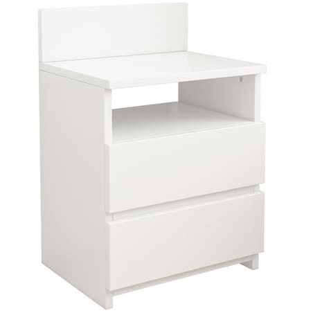 Szafka nocna stolik sypialnia komoda 2 szuflady biała loft nowoczesna 40cm