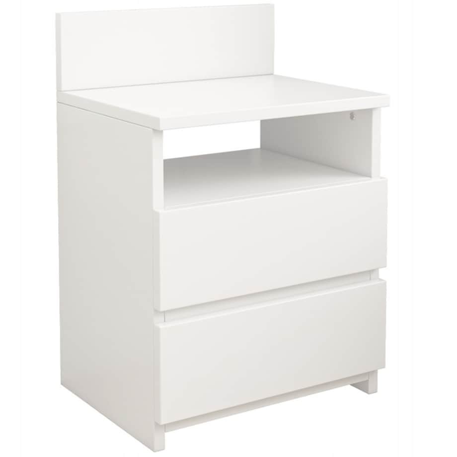 Szafka nocna stolik sypialnia komoda 2 szuflady biała loft nowoczesna 40cm