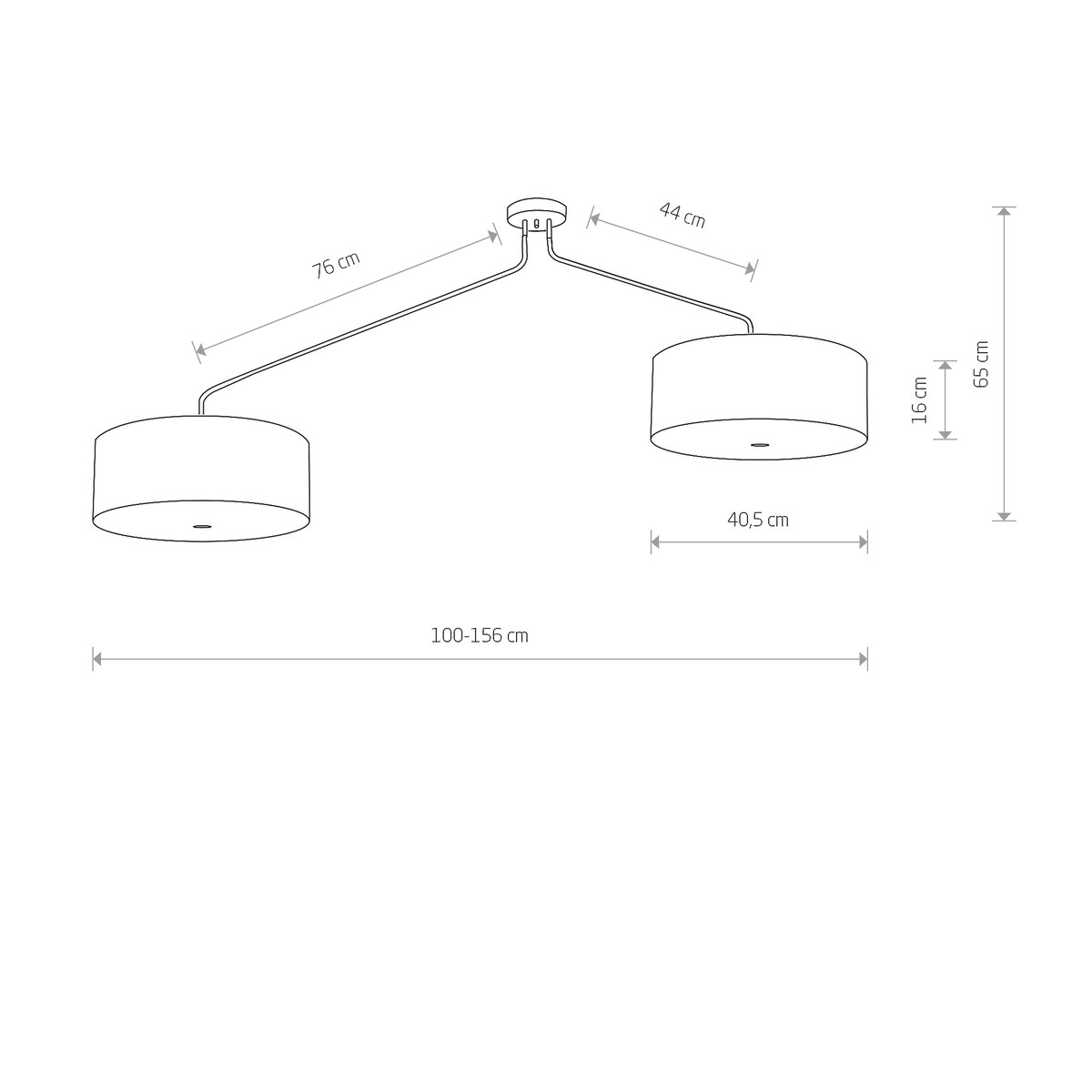 Lampa sufitowa 6541 HAWK Szary Nowodvorski