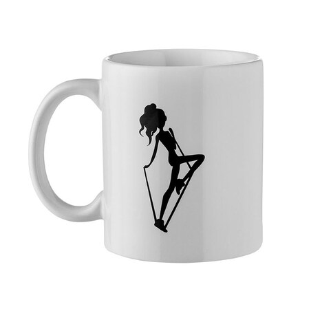 Kubek „Never Give Up” biały HPBA Anna Lewandowska, 300 ml, Healthy Plan by Ann