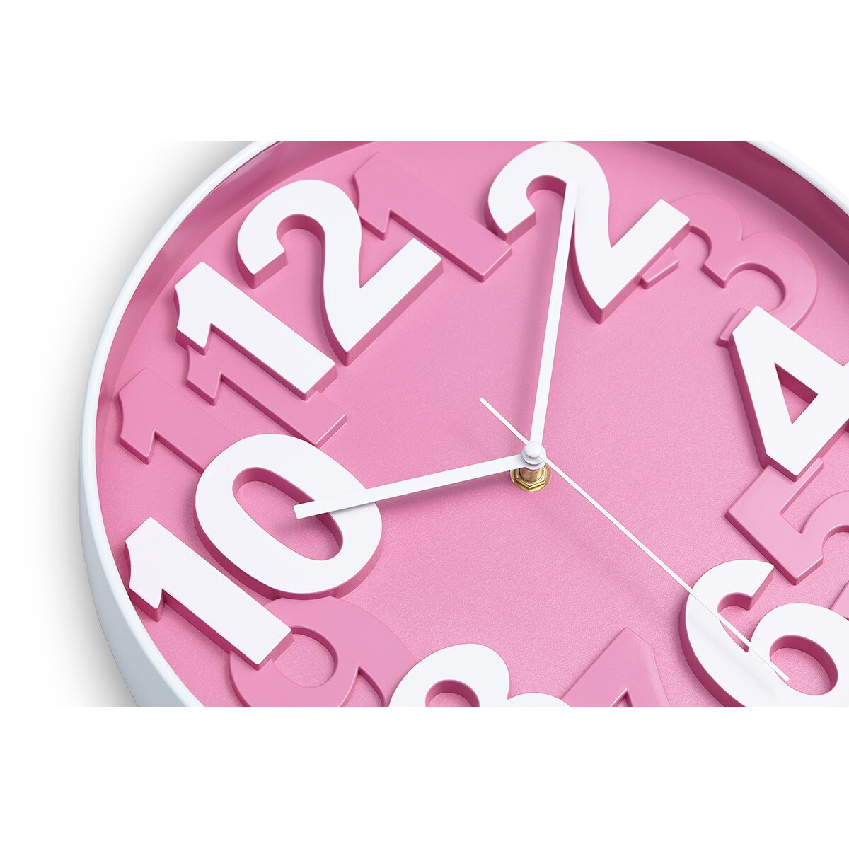 Konsimo TEMPO Zegar, różowy/biały