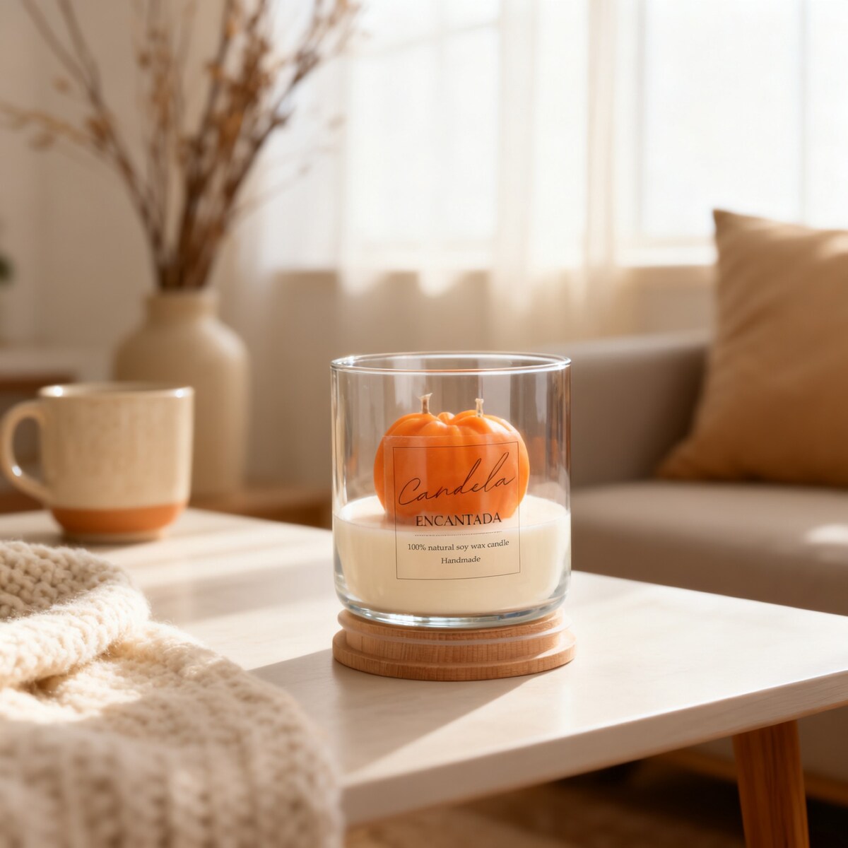 Świeca sojowa ZAPACHOWA świeczka DYNIA handmade prezent CANDELA ENCANTADA