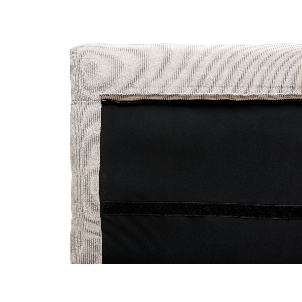 Łóżko sztruksowe 180 x 200 cm jasnobeżowe MELLE