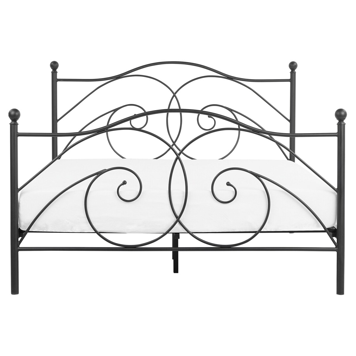 Łóżko metalowe 160 x 200 cm czarne DINARD