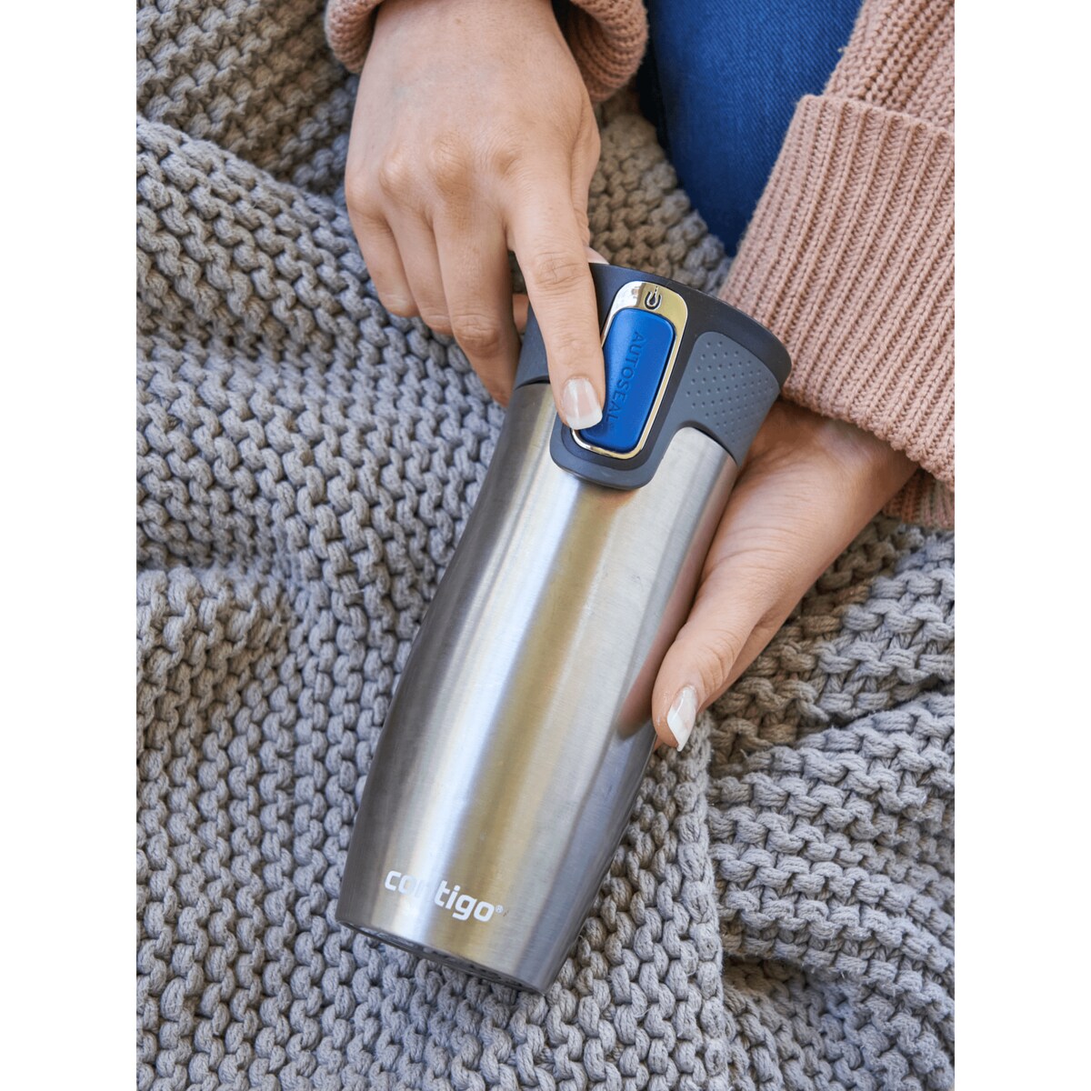 Kubek termiczny Contigo West Loop 2.0 470ml - stalowy