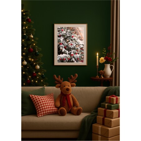 Poster Story, Plakat, Obraz - Świąteczna Choinka w Zbliżeniu, wymiary 30 x 42 cm