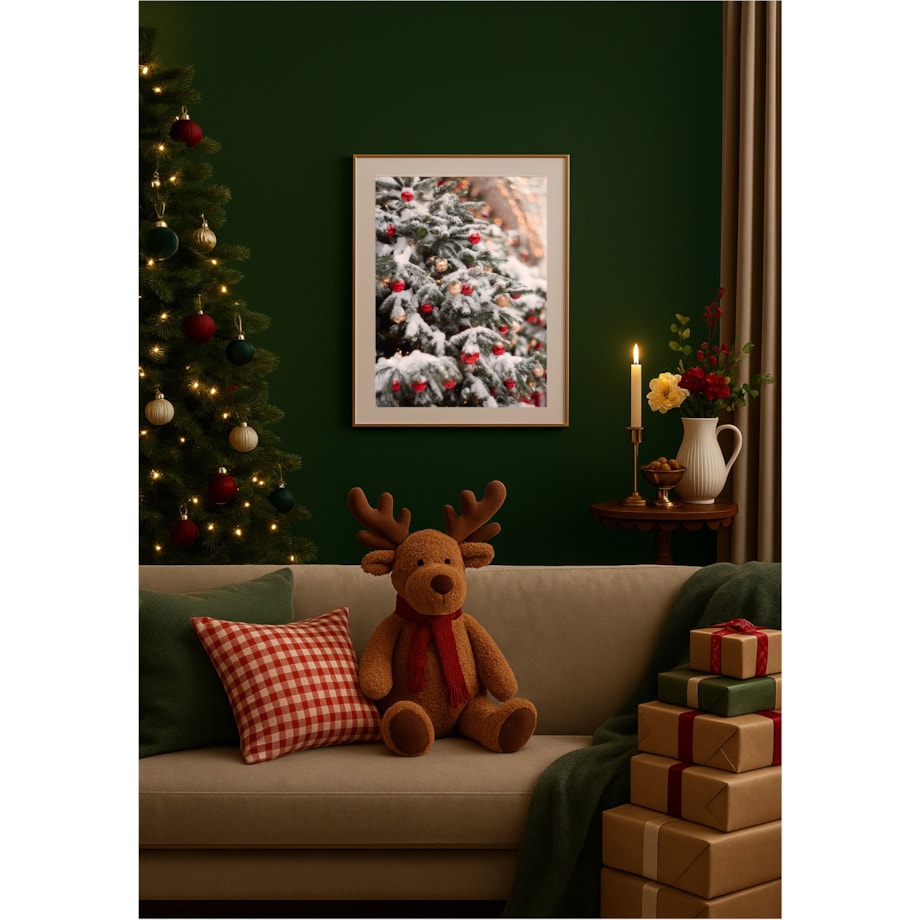 Poster Story, Plakat, Obraz - Świąteczna Choinka w Zbliżeniu, wymiary 30 x 42 cm