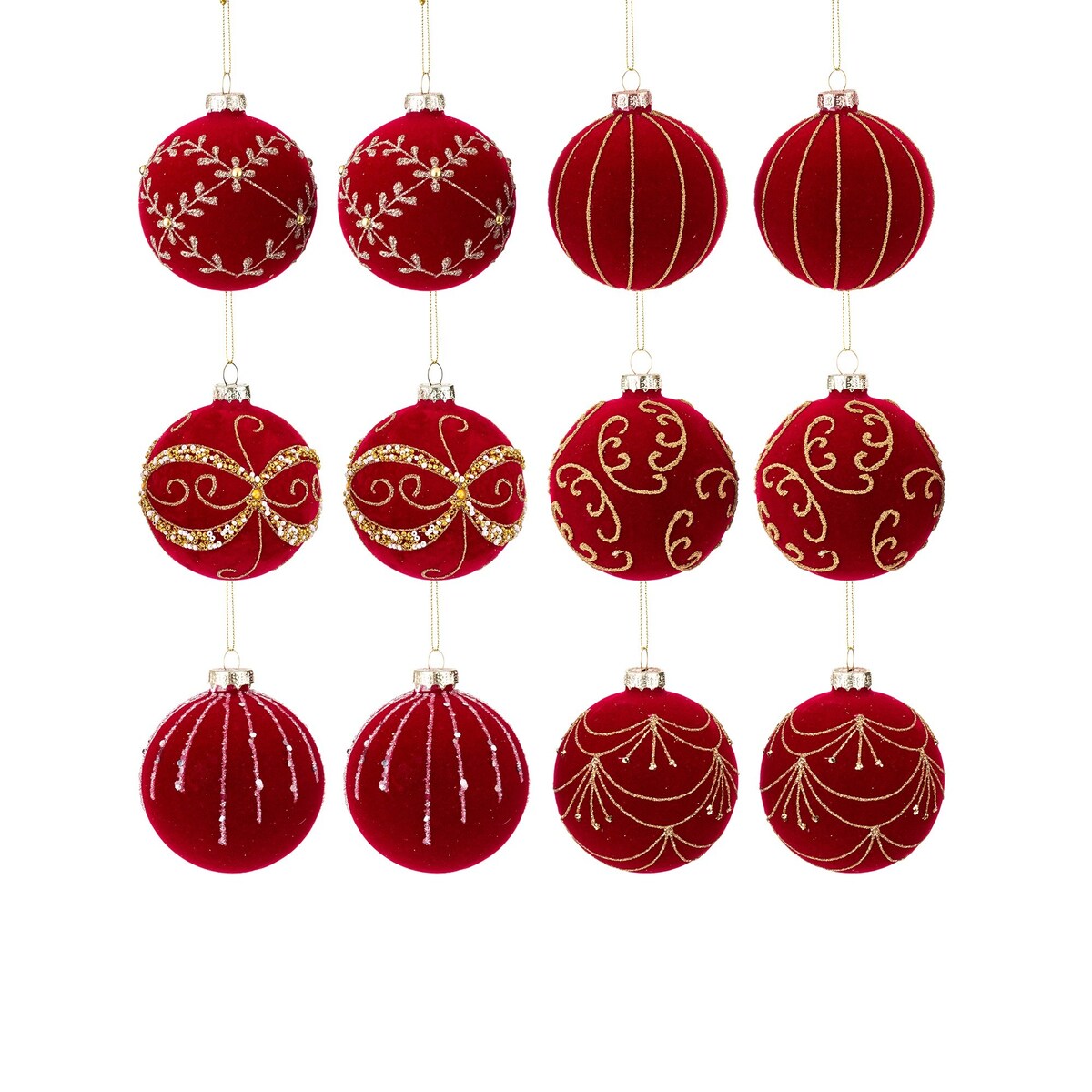 Bombki szklane komplet 12 szt. Ø 8 cm OLEKS