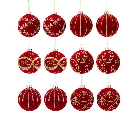 Bombki szklane komplet 12 szt. Ø 8 cm OLEKS