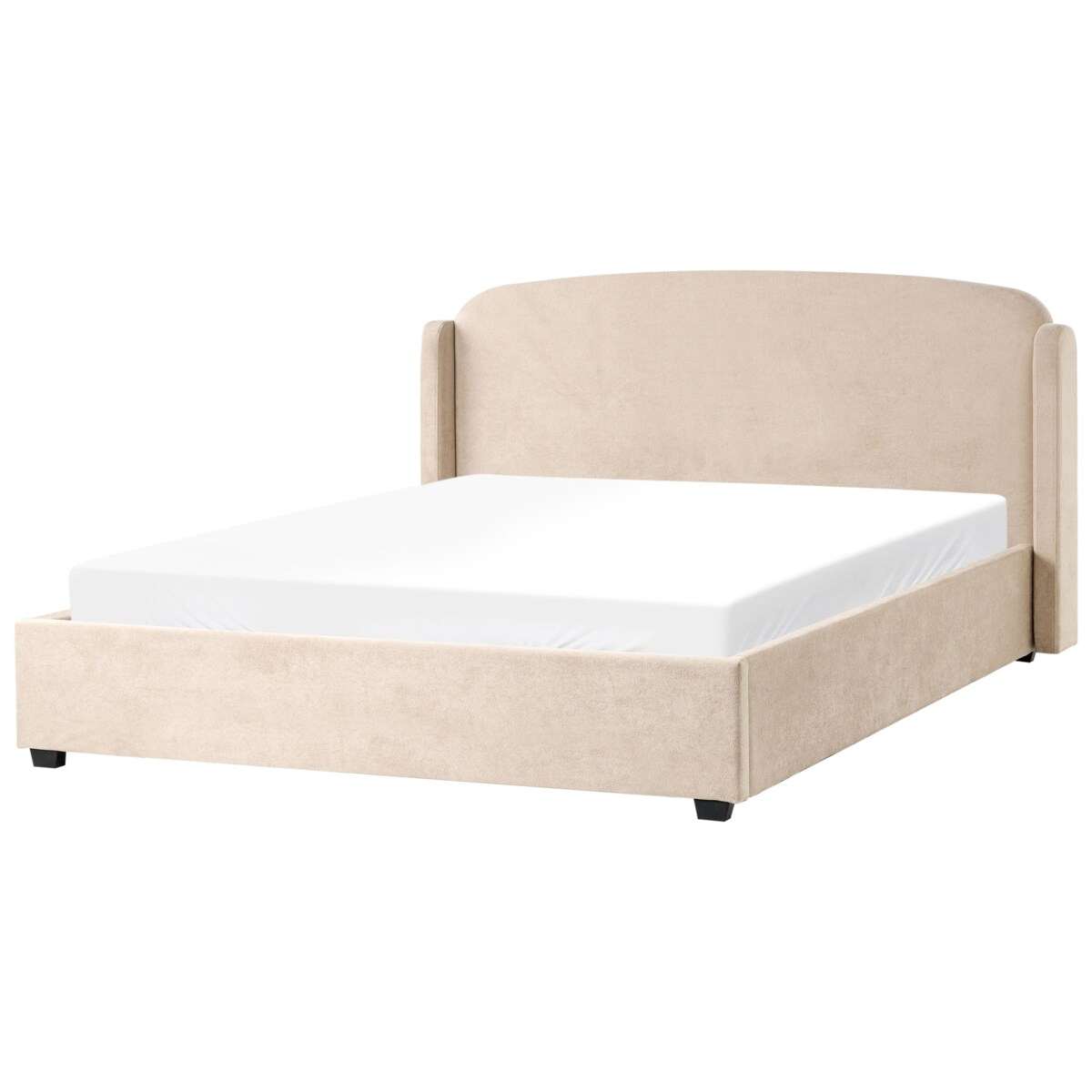 Łóżko z pojemnikiem BERNAY 180 x 200 cm Beżowoszary