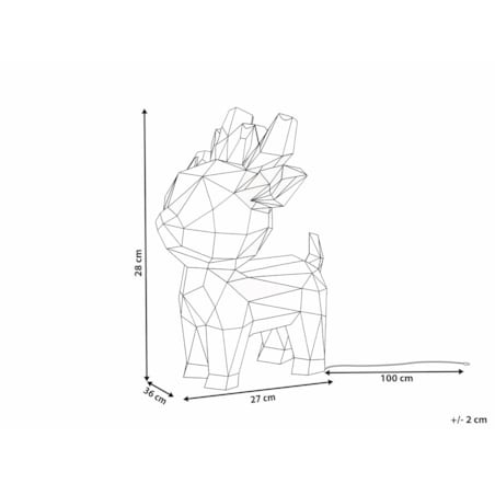 Dekoracja LED PIENI Renifer 28 cm Kolorowy