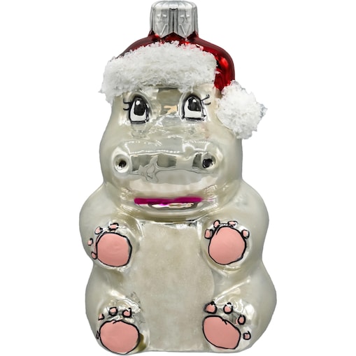 Bombka choinkowa: Świąteczny hipopotam