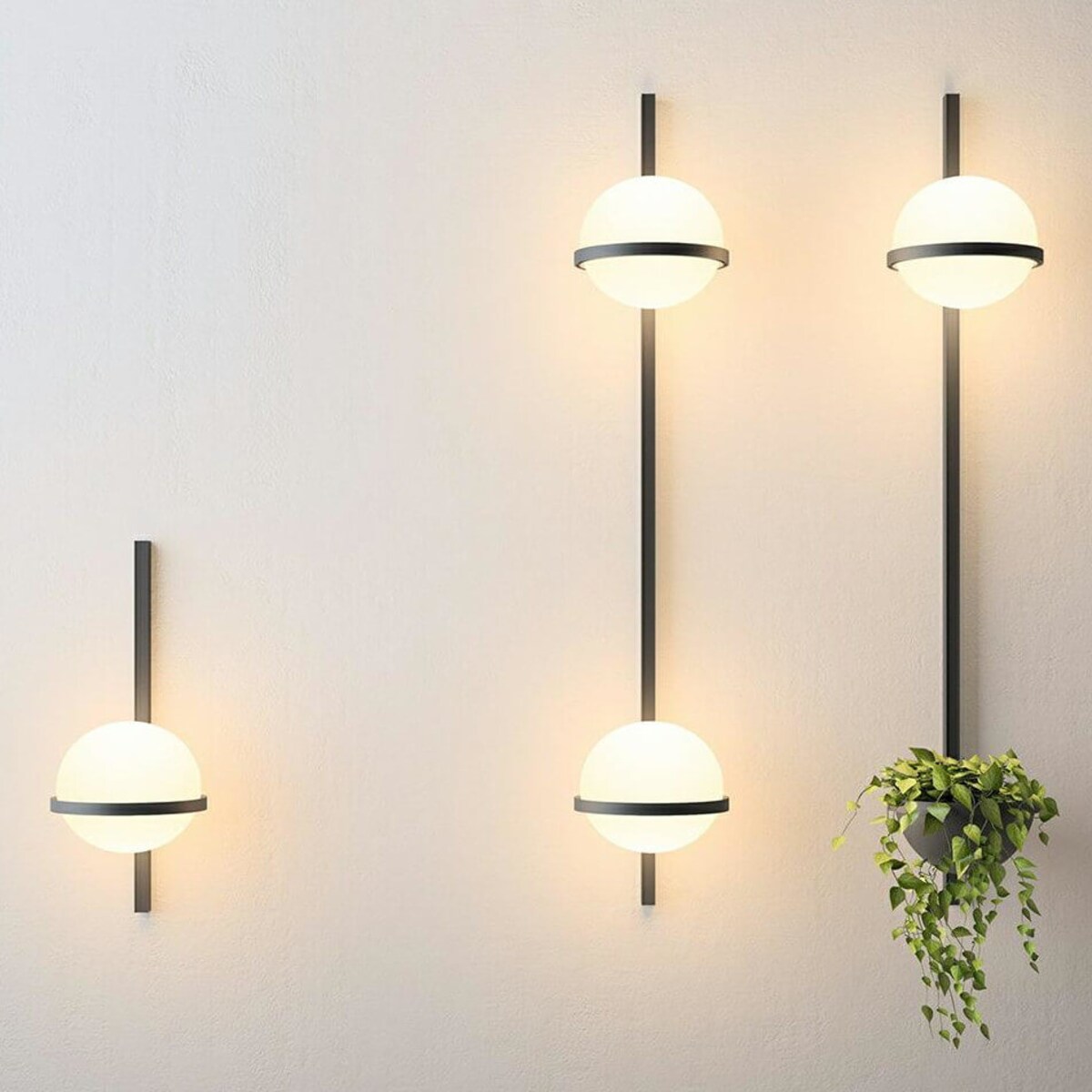 Ścienna lampa Plant Wall MSE010400222 Moosee LED 16W 3000K kwietnik czarny