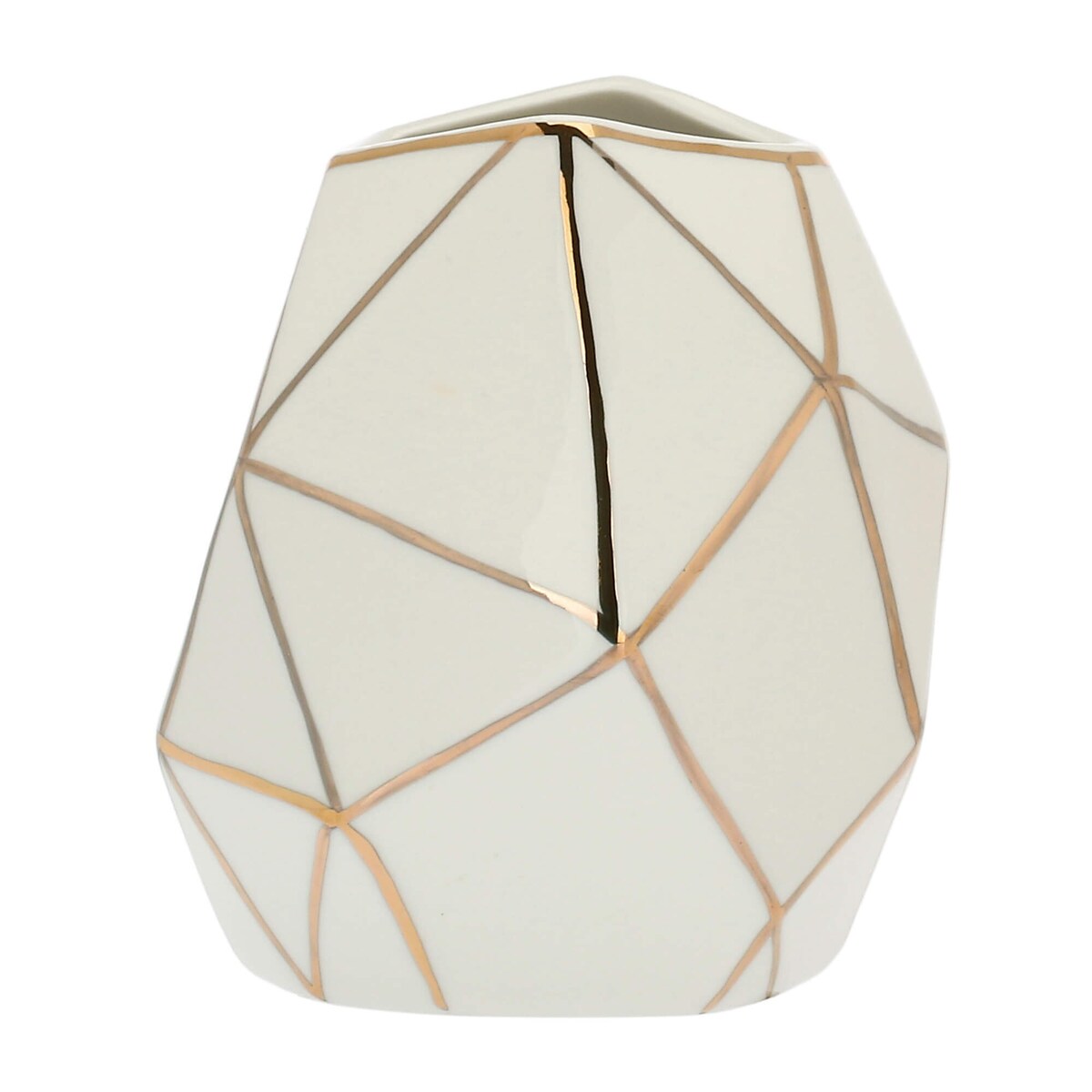 Porcelanowy wazon Cubismo - Beżowy, M