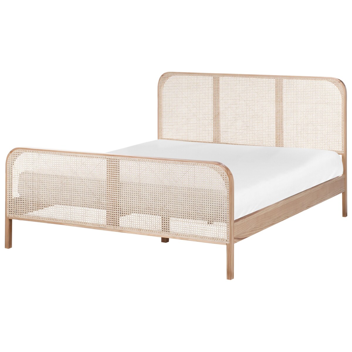 Łóżko Drewno sosnowe GONFARON 160 x 200 cm Jasnobrązowy