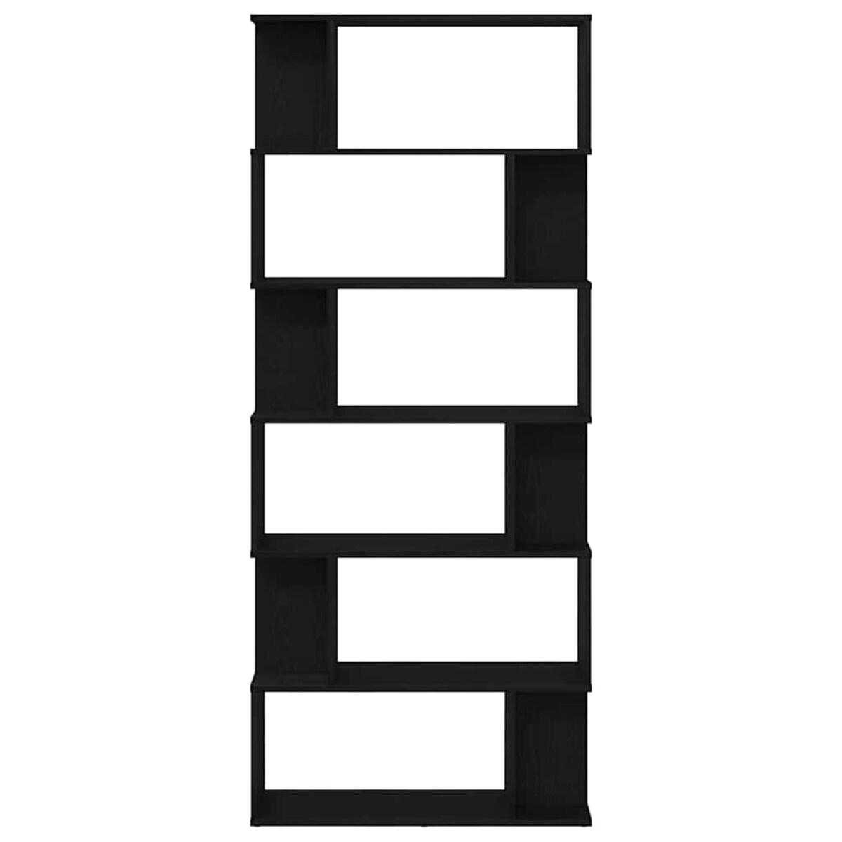 vidaXL Regał biblioteczny Czarny Dąb 80x24x190,5 cm Drewno klejone