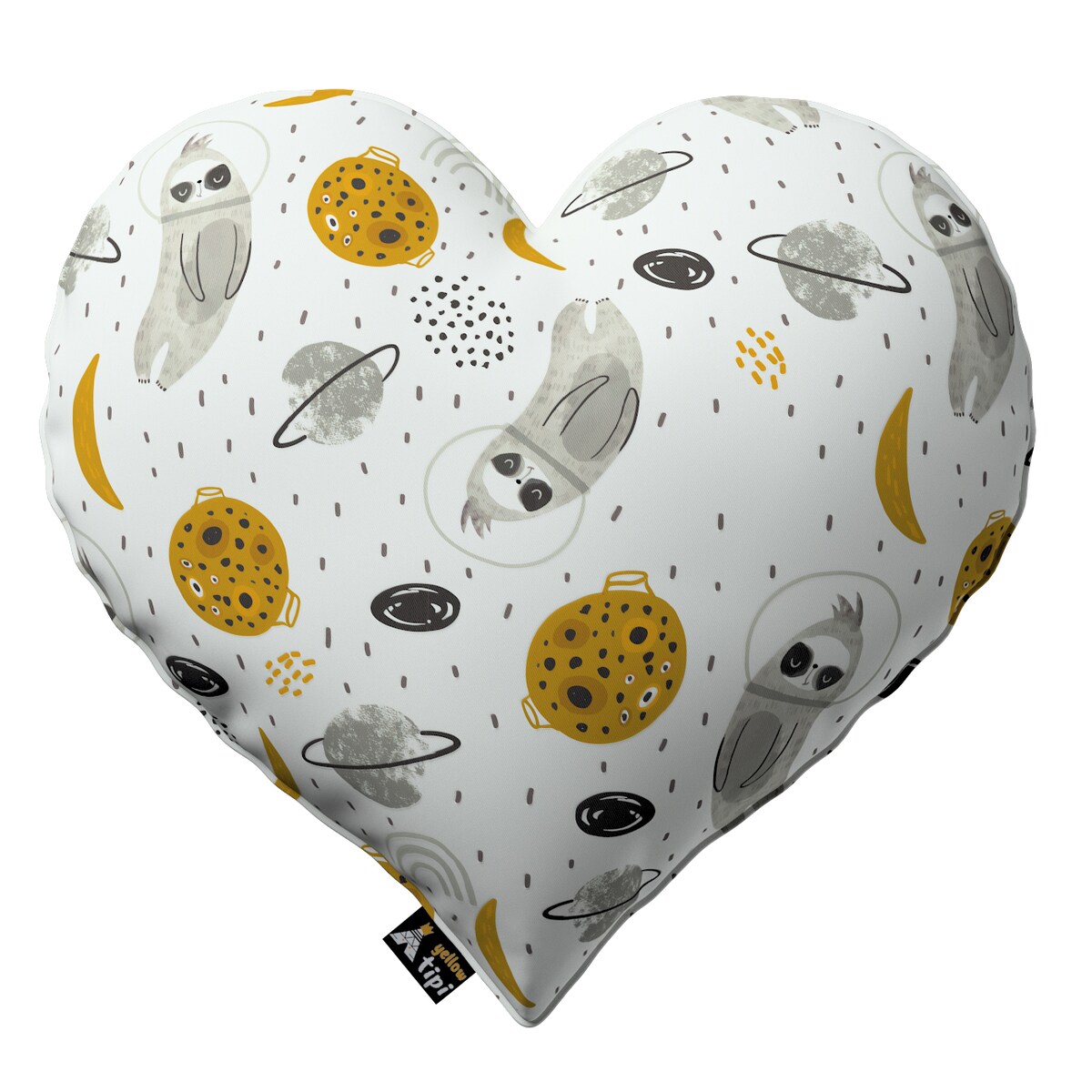 Poduszka Heart of Love, biało-szara, 45x15x45cm, Magic Collection