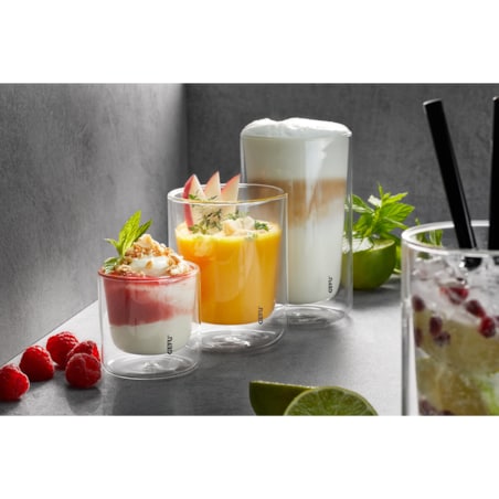 Zestaw 2 szklanek termicznych z podstawkami MIRA 235 ml