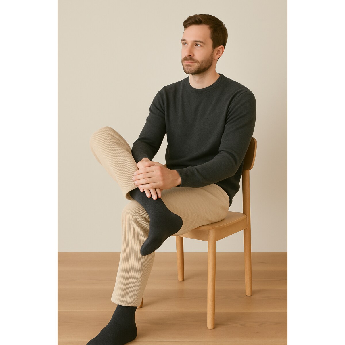 Czarne skarpety męskie – Eleganckie, bawełniane 39–43
