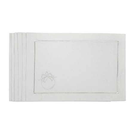 Podkładki Christmas Bauble Joyful Christmas Silverline – 6 komplet szt.