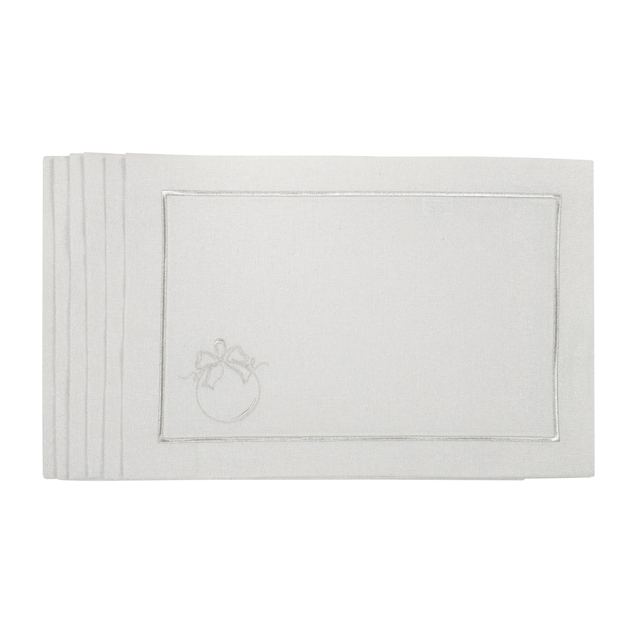 Podkładki Christmas Bauble Joyful Christmas Silverline – 6 komplet szt.