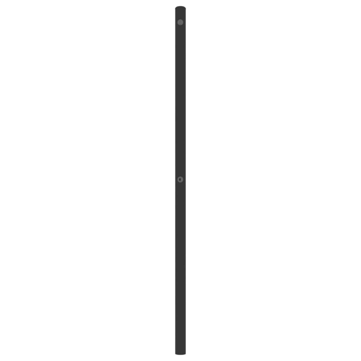 vidaXL Metalowe wymienne wezgłowie, czarne, 180 cm