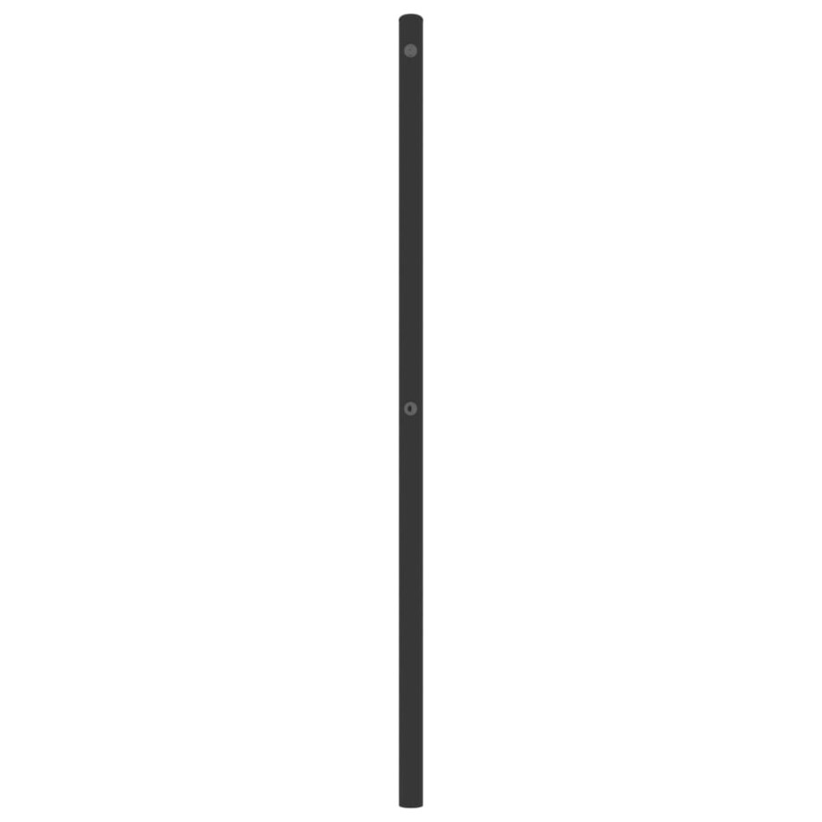 vidaXL Metalowe wymienne wezgłowie, czarne, 180 cm