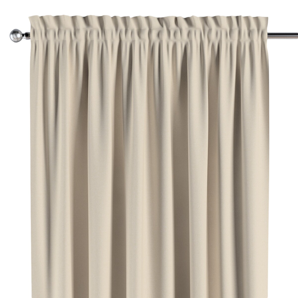 Zasłona na kanale z grzywką 1 szt. 130x260 beżowy