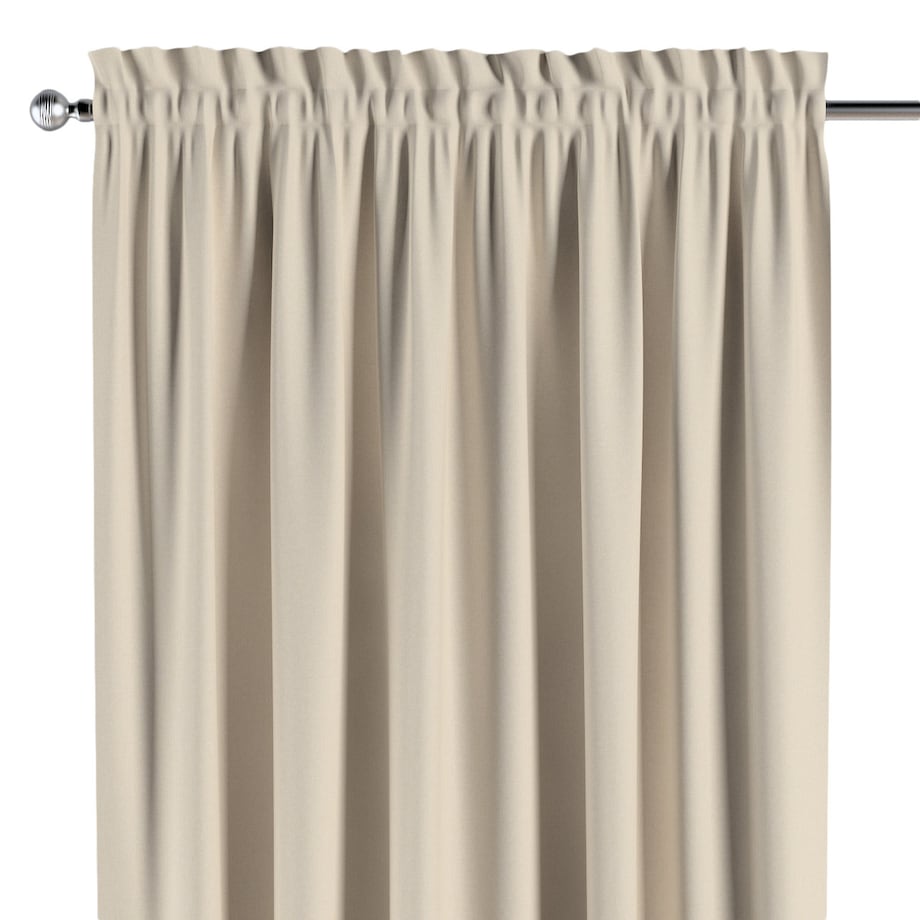 Zasłona na kanale z grzywką 1 szt. 130x260 beżowy