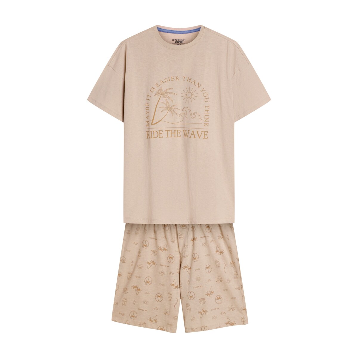 Piżama Sand 42604 -02X Piaskowy, XL